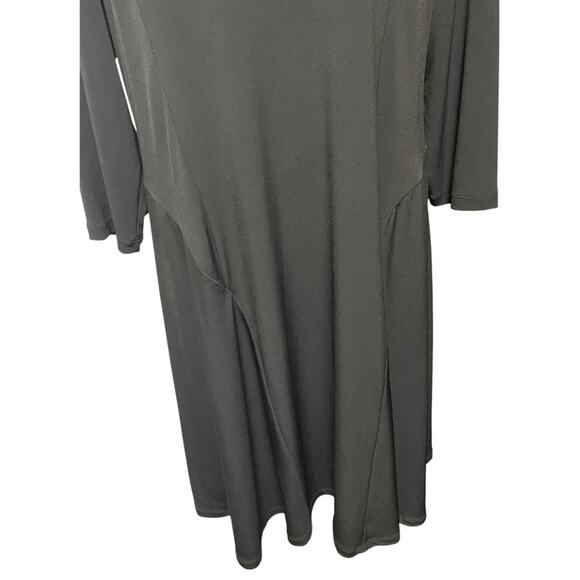Large Susan Graver Pull Over Liquid Knit Enamel Detail Dress Blacck - Picture 6 of 11